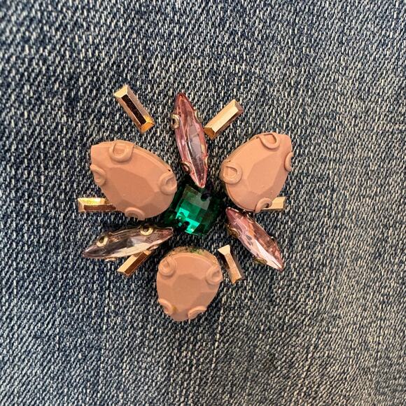 Chico's So Slimming Girlfriend Ankle Jewel Embellished Denim Jeans 6 Petite - Picture 9 of 9